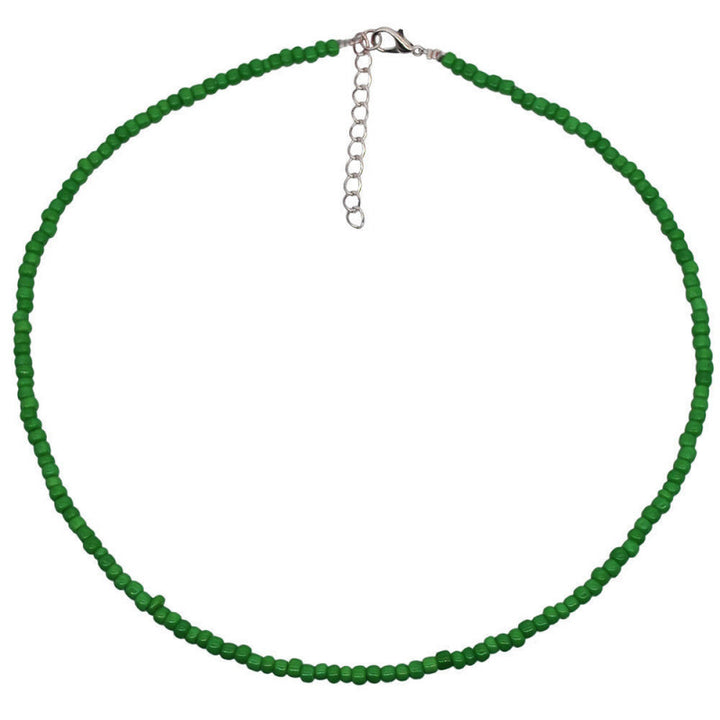 Macaron Frosted Mini Bead Choker, Multi-Color Simple Adjustable Thin Beaded Clavicle Necklace