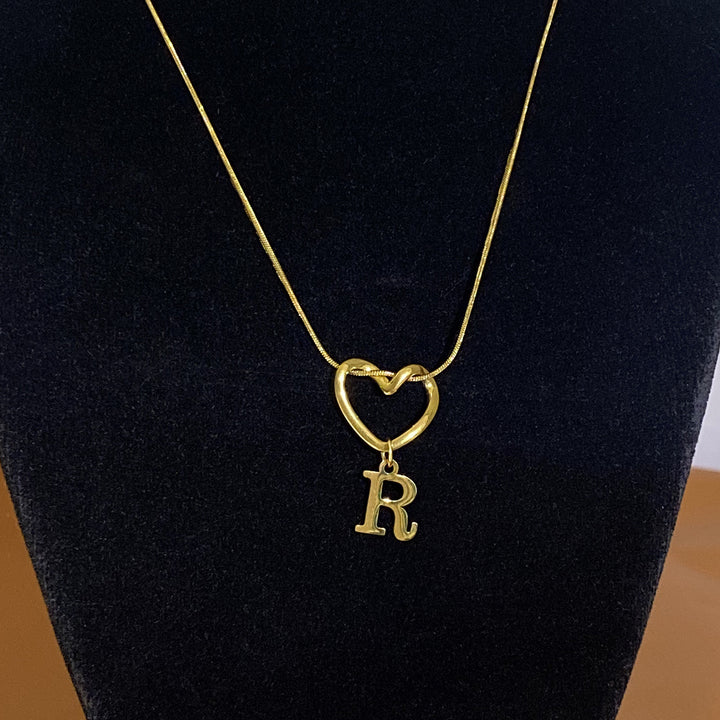 Heart & Initial Choker Set (Light Luxury Niche Personalized Necklace)