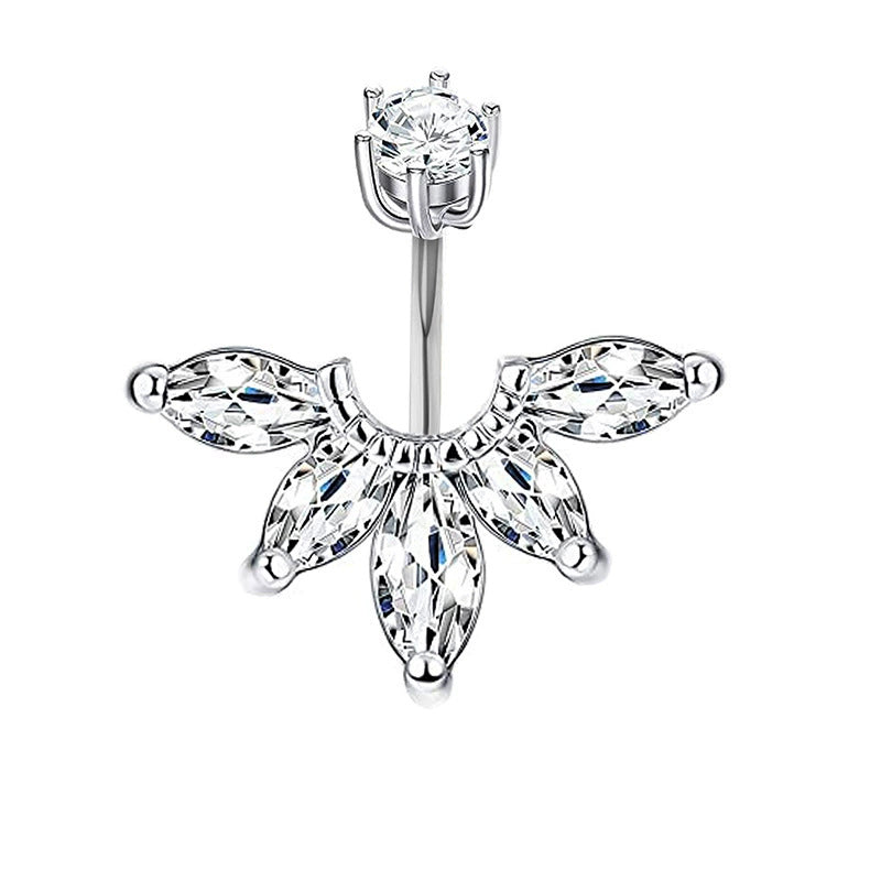 S925 Silver Diamond Pendant Belly Button Ring (Sweet-Cool Luxury Multi-Style)