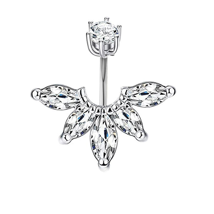 S925 Silver Diamond Pendant Belly Button Ring (Sweet-Cool Luxury Multi-Style)