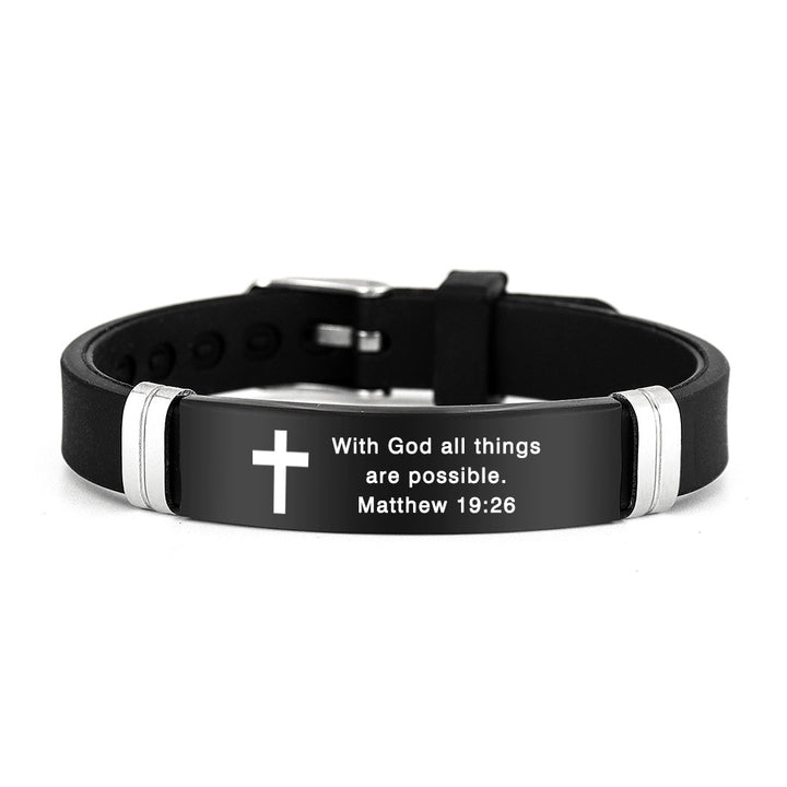 Bible Verse Inspirational Silicone Bracelet