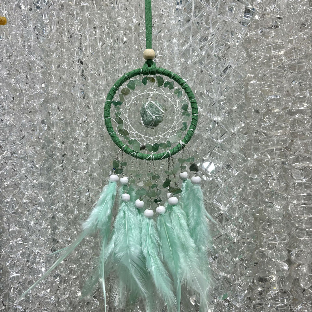 Crystal Cluster Feather Dreamcatcher Ornament (Healing Spiritual Style Series)