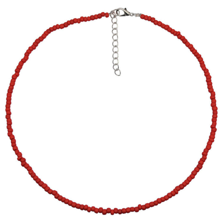 Macaron Frosted Mini Bead Choker, Multi-Color Simple Adjustable Thin Beaded Clavicle Necklace