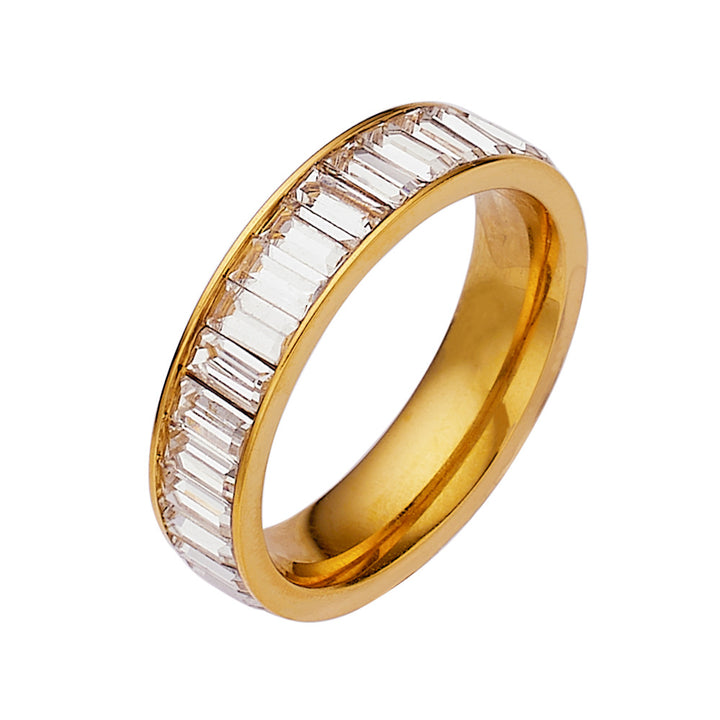 Baguette‑Cut Diamond Full‑Eternity Band, Multi‑Color Options
