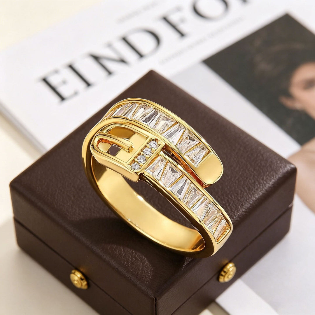 Buckle Diamond Ring