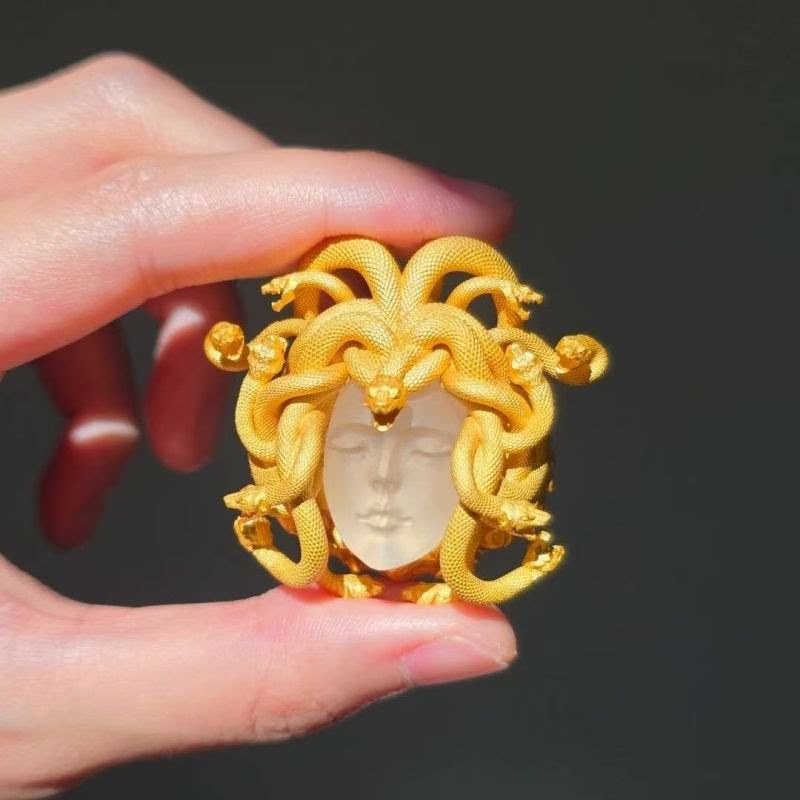 Medusa Gorgon Sculpted Ring, 3‑Color Options