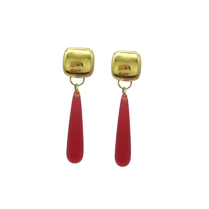Vintage Red Teardrop Earring Set (Vintage Elegant Earrings)