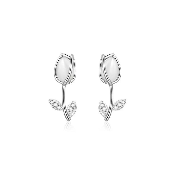 Tulip Cat's Eye Earring Set (Light Luxury Niche Fresh Earrings)