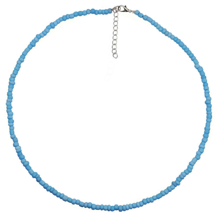 Macaron Frosted Mini Bead Choker, Multi-Color Simple Adjustable Thin Beaded Clavicle Necklace