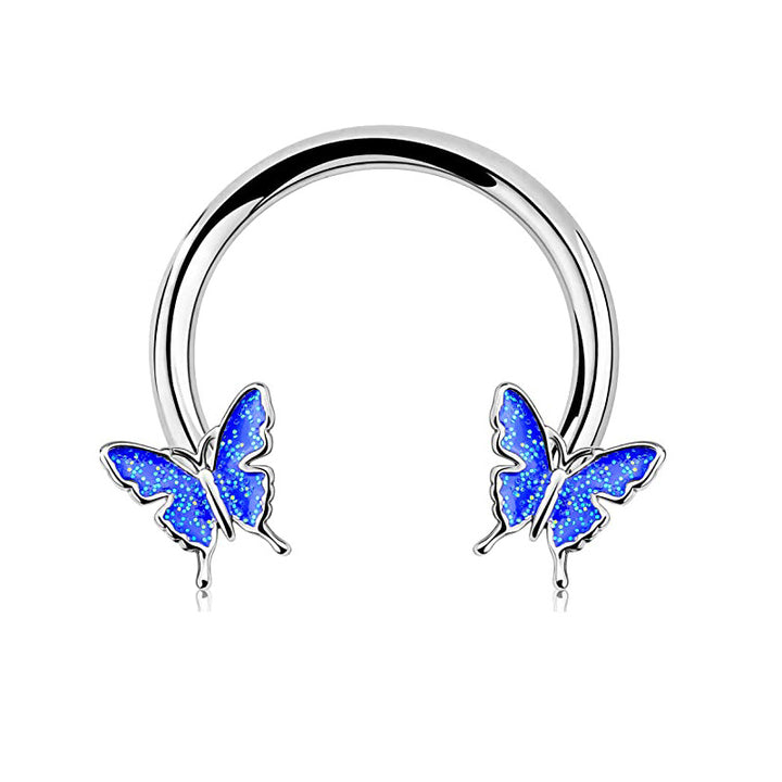Whimsical Animal & Plant C-Shaped Nose Ring Set (Light Luxury Niche Cute Nose/Ear Piercing)