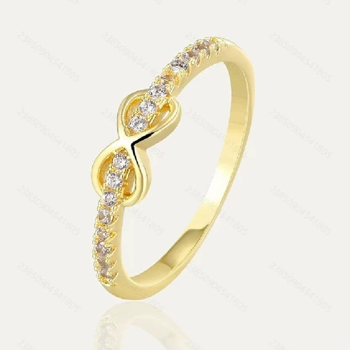 Infinity Knot Diamond Stackable Ring (Multi-Color Delicate Luxury Band)