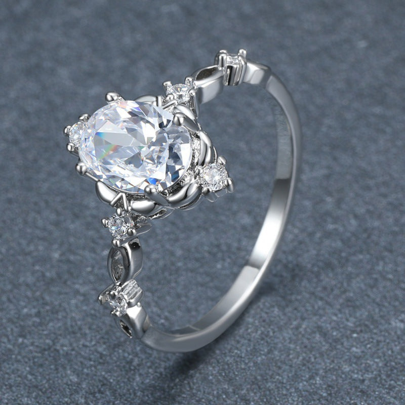 Vintage Oval Diamond Statement Ring (Luxury 18K Gold Engagement Band)