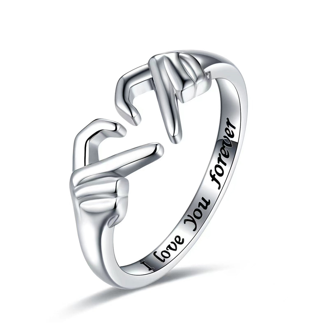 Hands Making Heart Open Ring (Eternal Confession Vibe Style)