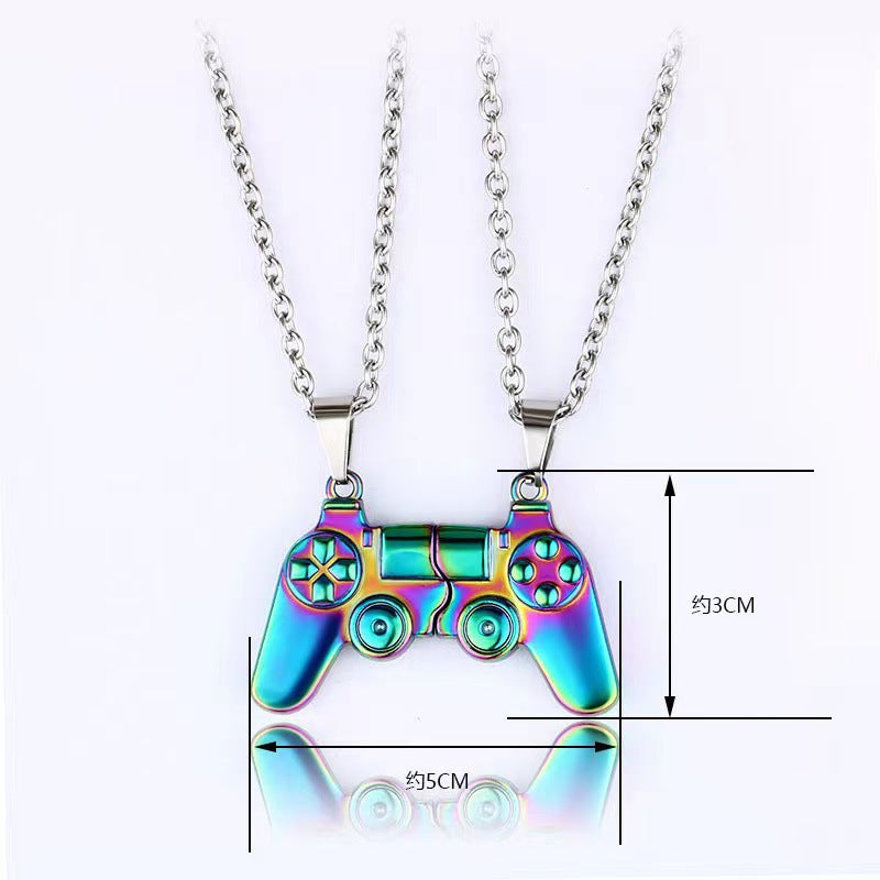 Detachable Game Controller Matching Couple Necklace, Multiple‑Color Options