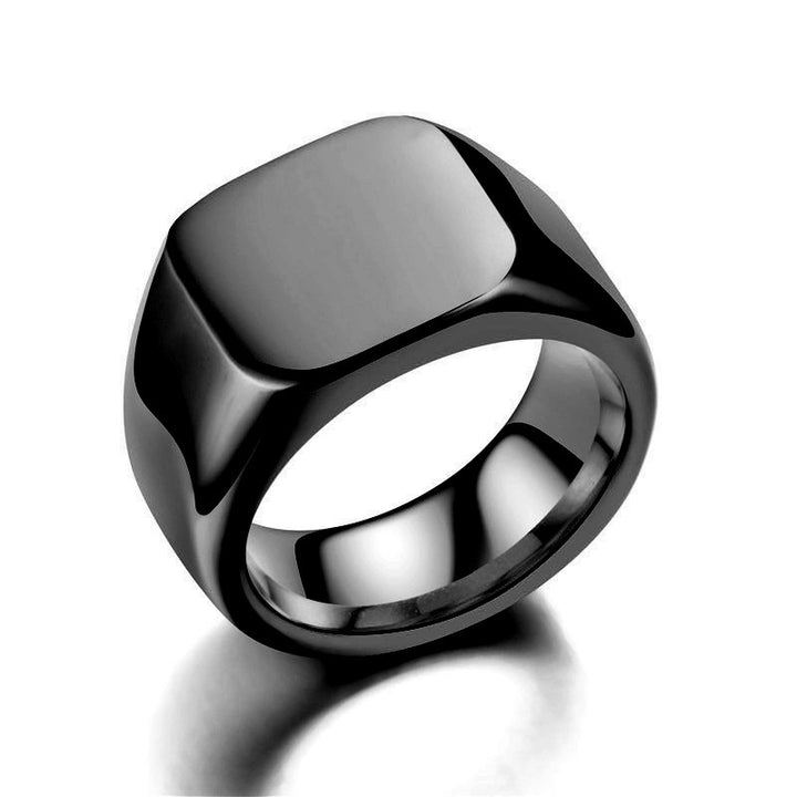 Minimalist Square Signet Ring (3 Colors Unisex Statement Band)