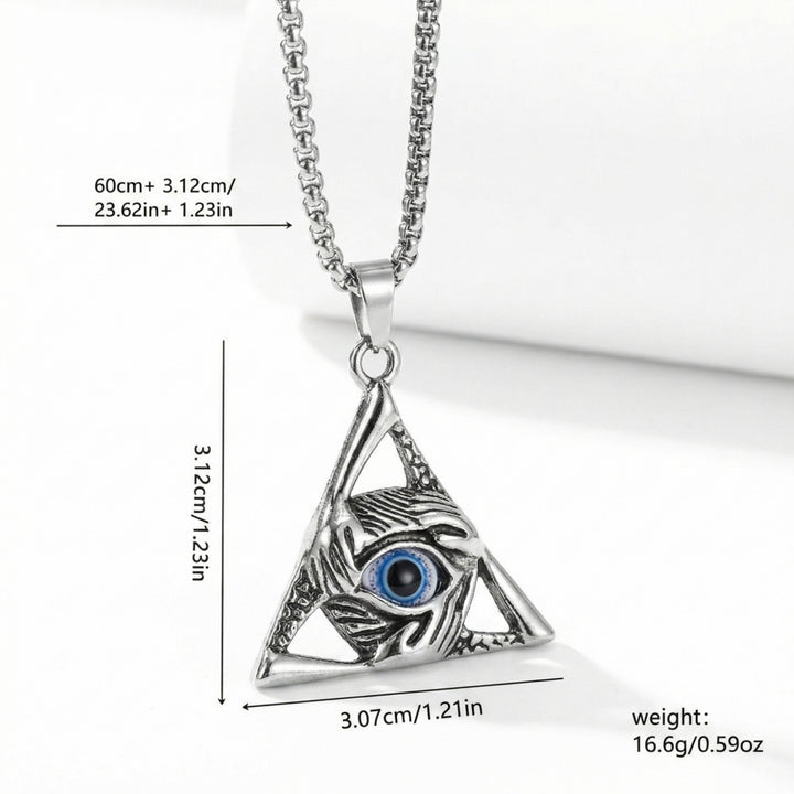 Vintage Silver Evil Eye Necklace, Multiple Pendant Options