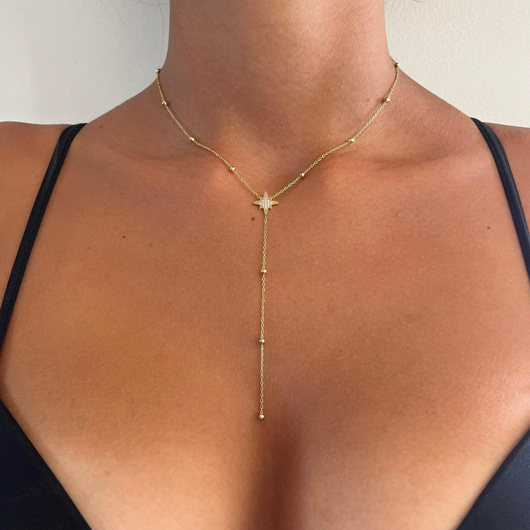 Y Drop Gold Necklace, 4 Styles Available, Dainty Lariat Choker