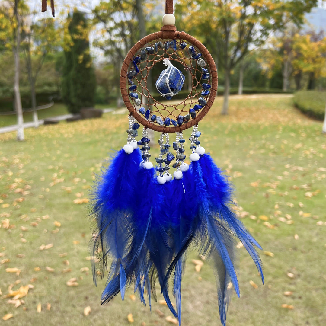 Crystal Cluster Feather Dreamcatcher Ornament (Healing Spiritual Style Series)