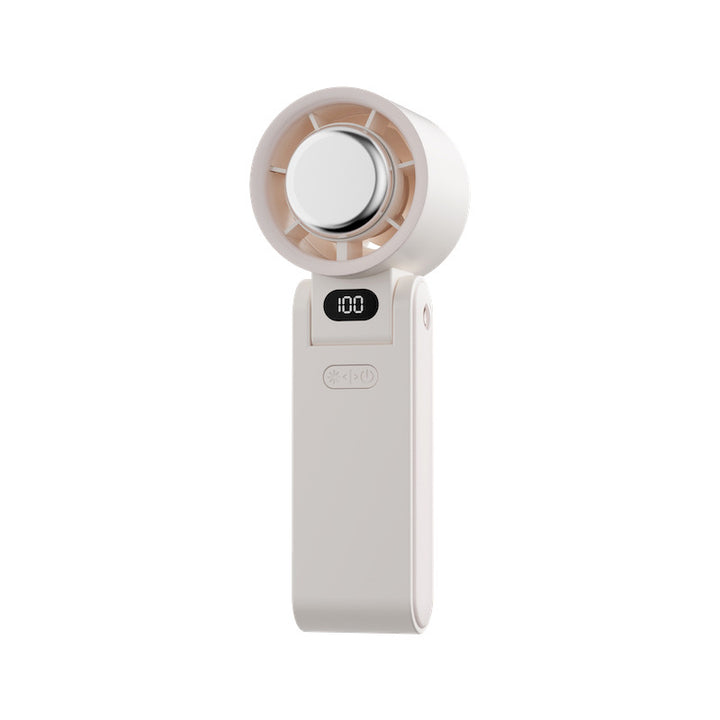 Foldable Turbo High-Speed Handheld Fan, Digital 100-Speed Boost Air Silent Pocket Rechargeable Fan, 4 Colors