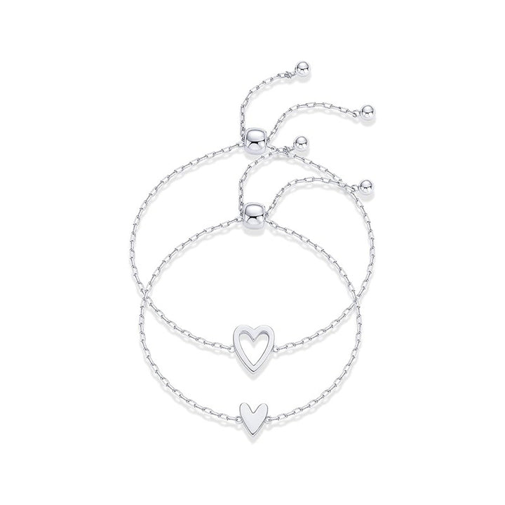 Double-Layer Heart Drawstring Bracelet (Sweet Element Style Series)