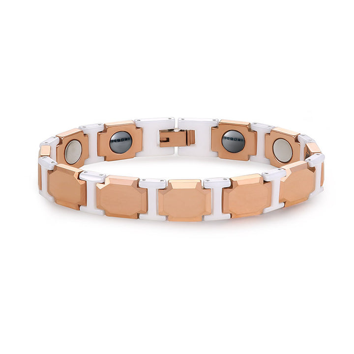 Men's Premium Magnetic Therapy Ceramic Bracelet – Stylish, Anti-Radiation & Health Balance