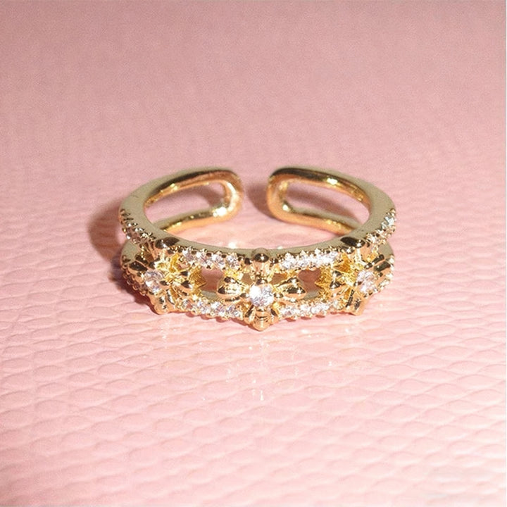 Vintage Starburst Open Ring Set (Light Luxury Niche Sweet & Edgy Bands)