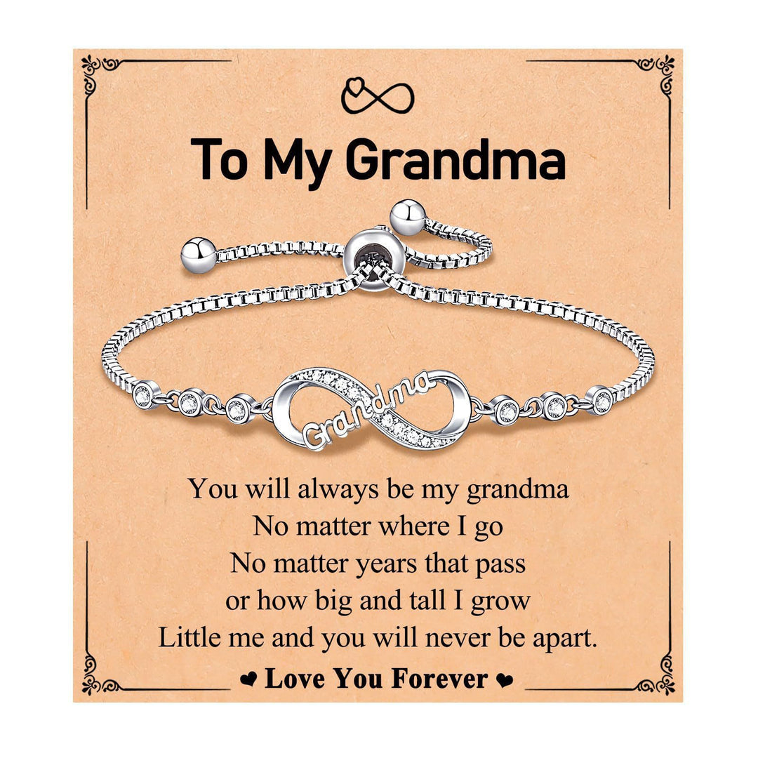 S925 Sterling Silver "To My Mom" Infinity Knot Bracelet (Motherly Love Memorial Style)