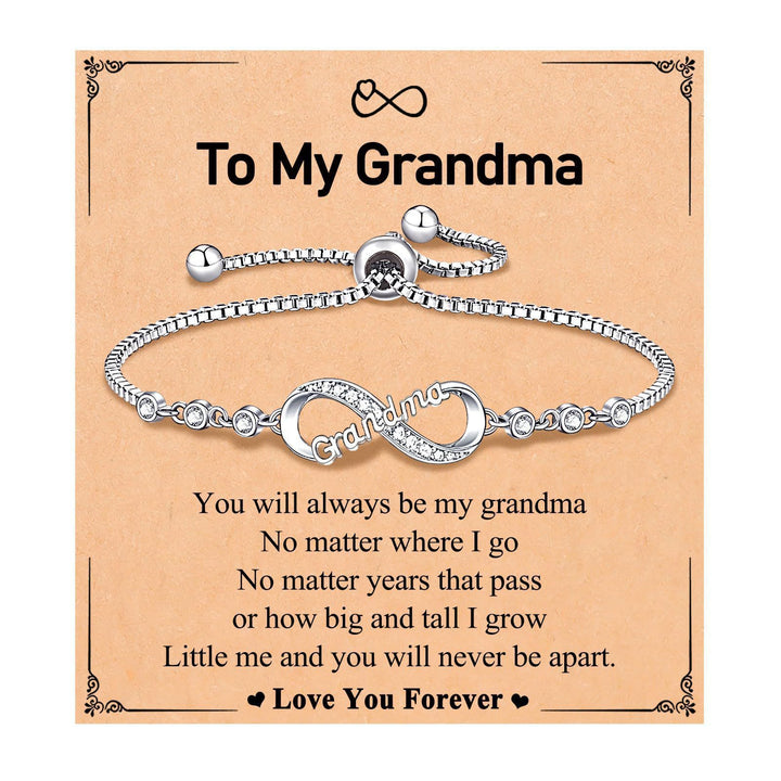 S925 Sterling Silver "To My Mom" Infinity Knot Bracelet (Motherly Love Memorial Style)