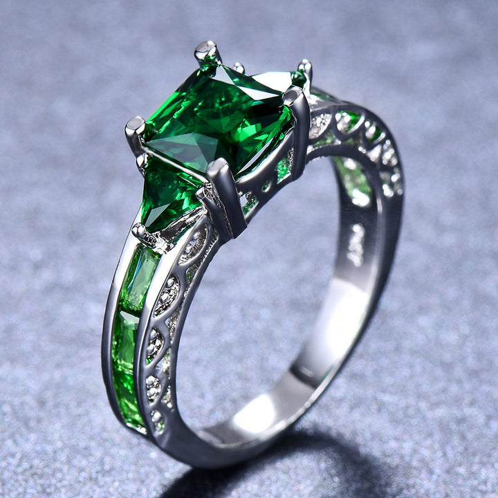 Multicolor Marquise Gemstone Floral S925 Silver Ring