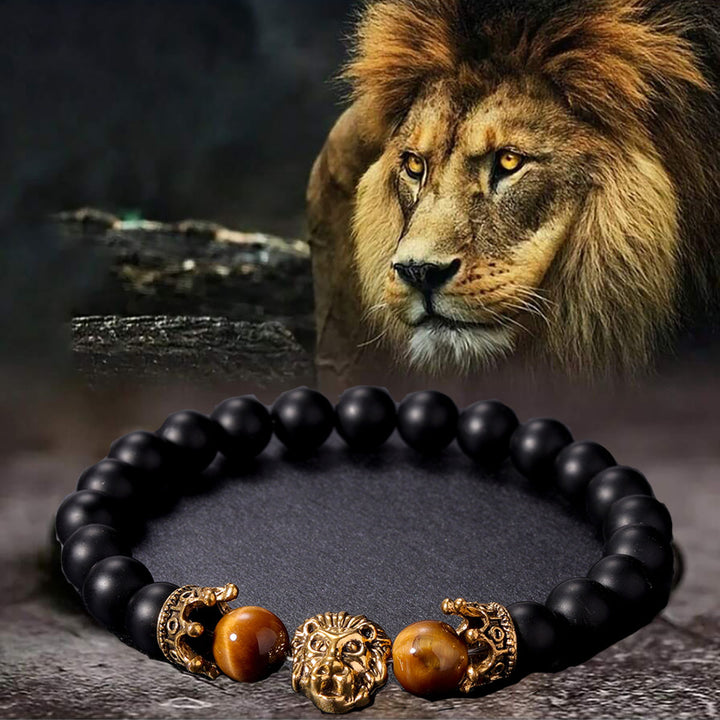 Faceted Black Onyx Stretch Bracelet for Men, Geometric Stone Energy Beaded Bracelet