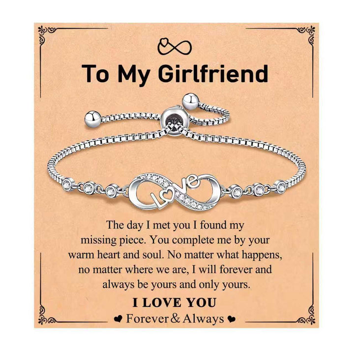 Eternal Love Personalized Engraved Bracelet (Family/Romantic Confession & Memorial Style)