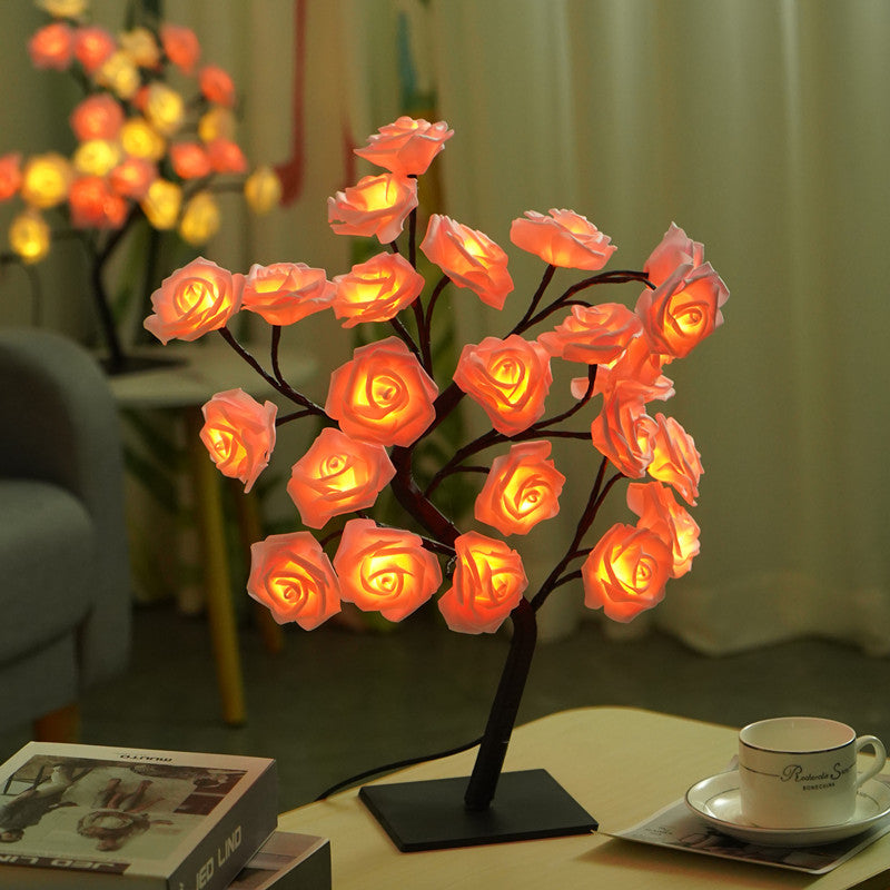 Rose Tree Shape Ambient Light (Warm Light Romantic Style Series)