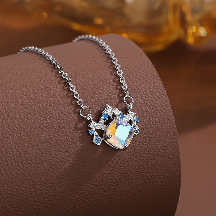 Vintage Iridescent Teardrop Diamond Multi-Style Necklace Set