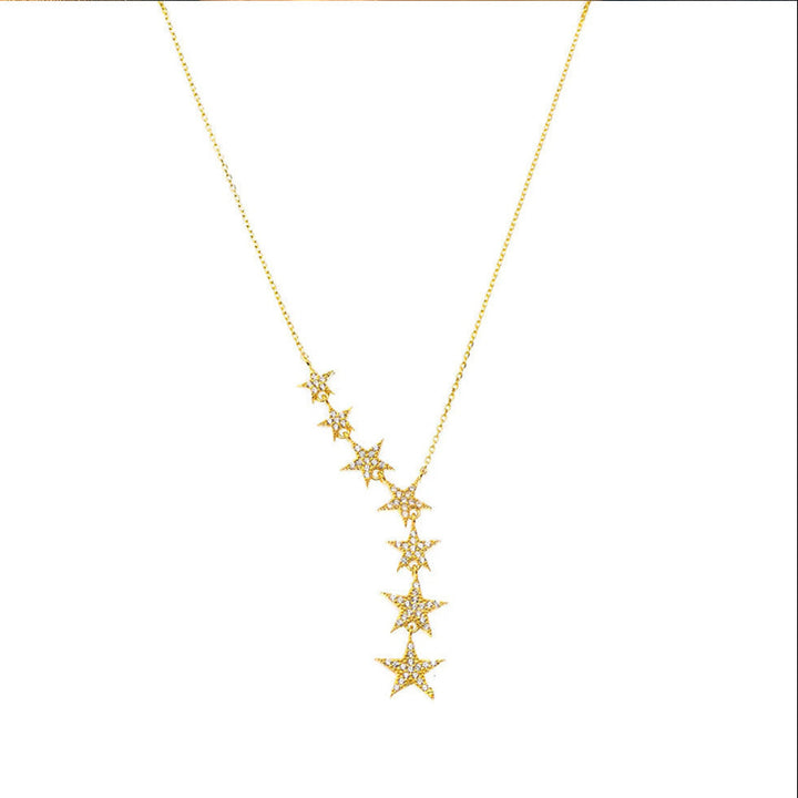 Shooting Star Diamond Y-Necklace (2 Colors Delicate Luxury Lariat Choker)