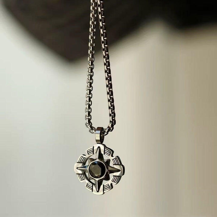 Compass Star Men's S925 Silver Necklace