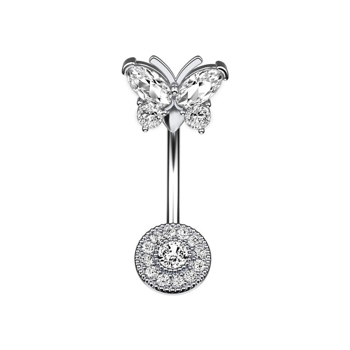 S925 Silver Diamond Pendant Belly Button Ring (Sweet-Cool Luxury Multi-Style)