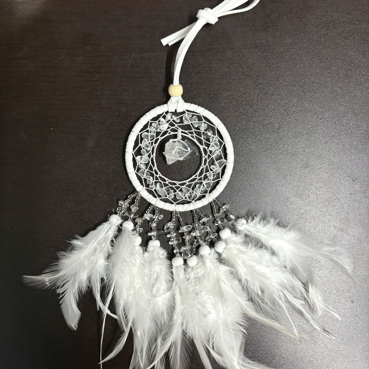 Crystal Cluster Feather Dreamcatcher Ornament (Healing Spiritual Style Series)