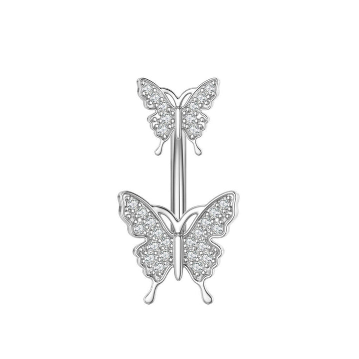 S925 Silver Diamond Pendant Belly Button Ring (Sweet-Cool Luxury Multi-Style)