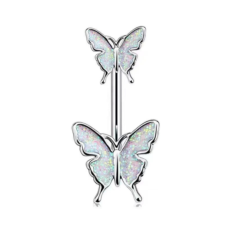 S925 Silver Diamond Pendant Belly Button Ring (Sweet-Cool Luxury Multi-Style)