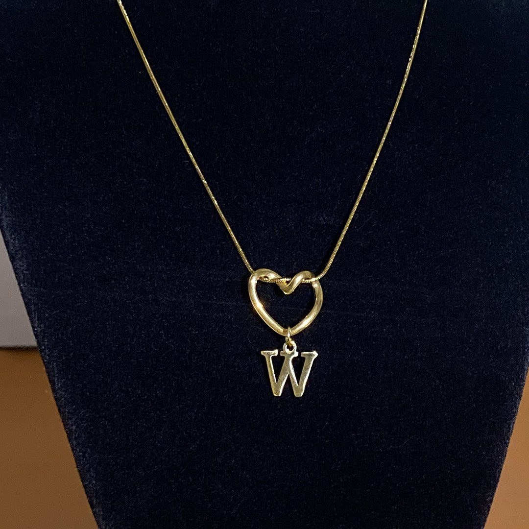 Heart & Initial Choker Set (Light Luxury Niche Personalized Necklace)