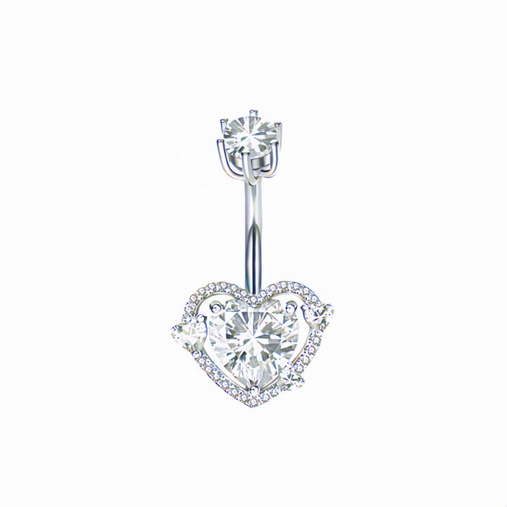 S925 Silver Diamond Pendant Belly Button Ring (Sweet-Cool Luxury Multi-Style)