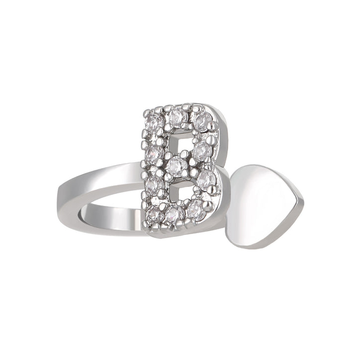A-Z 26 Letters Paved Diamond Ear Cuffs, Adjustable Diamond Ear Cuffs For Non-Pierced Ears