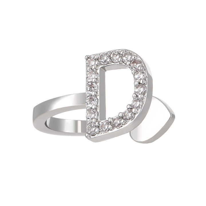 A-Z 26 Letters Paved Diamond Ear Cuffs, Adjustable Diamond Ear Cuffs For Non-Pierced Ears