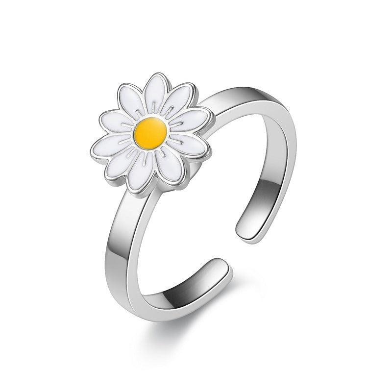 Spring Garden Themed Ring Set (Light Luxury Niche Adjustable Band)