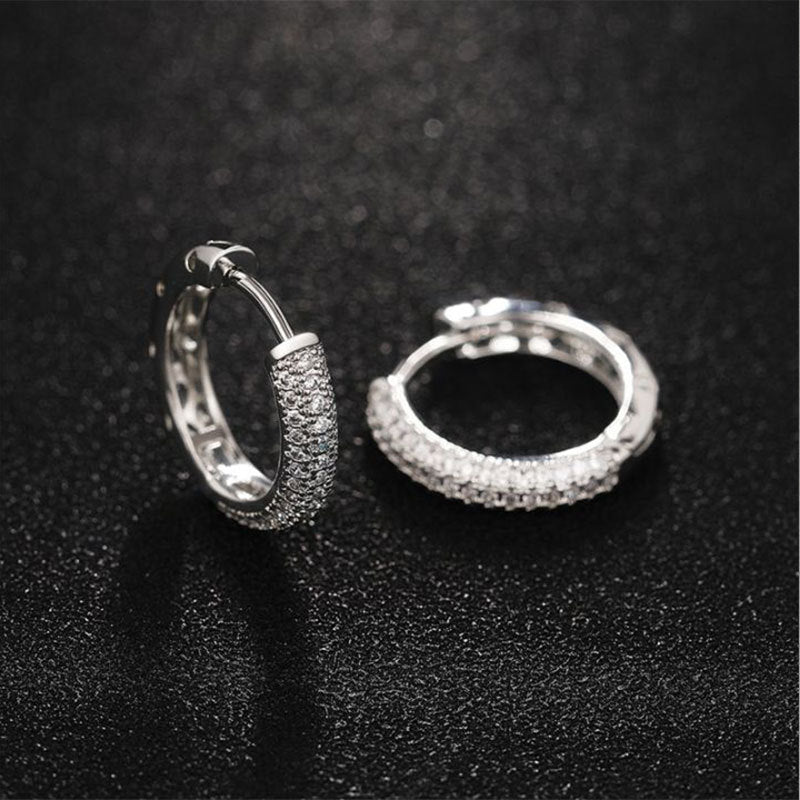 Paved C-Shape Pearl Leverback Hoop Earrings, 2-Way Detachable Dangle Pearl Luxury Daily Earrings for Women