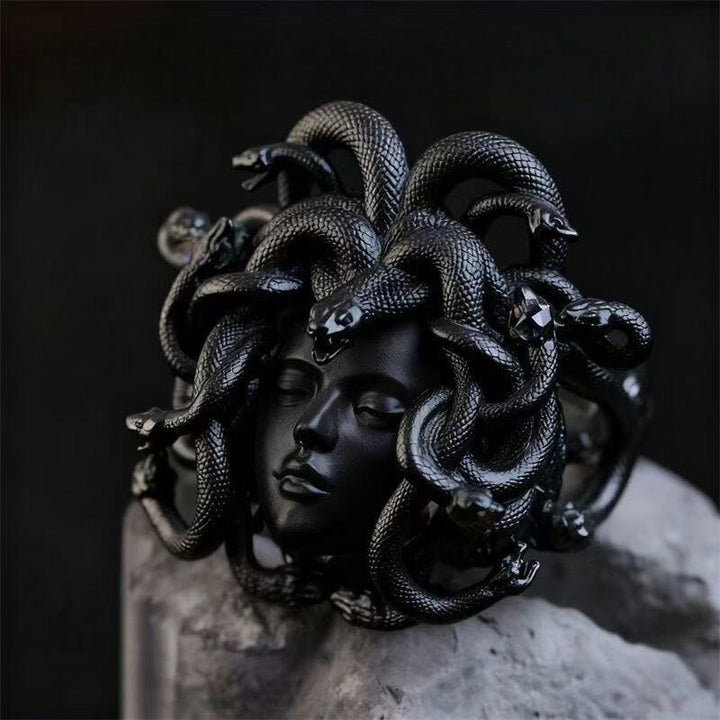 Medusa Gorgon Sculpted Ring, 3‑Color Options