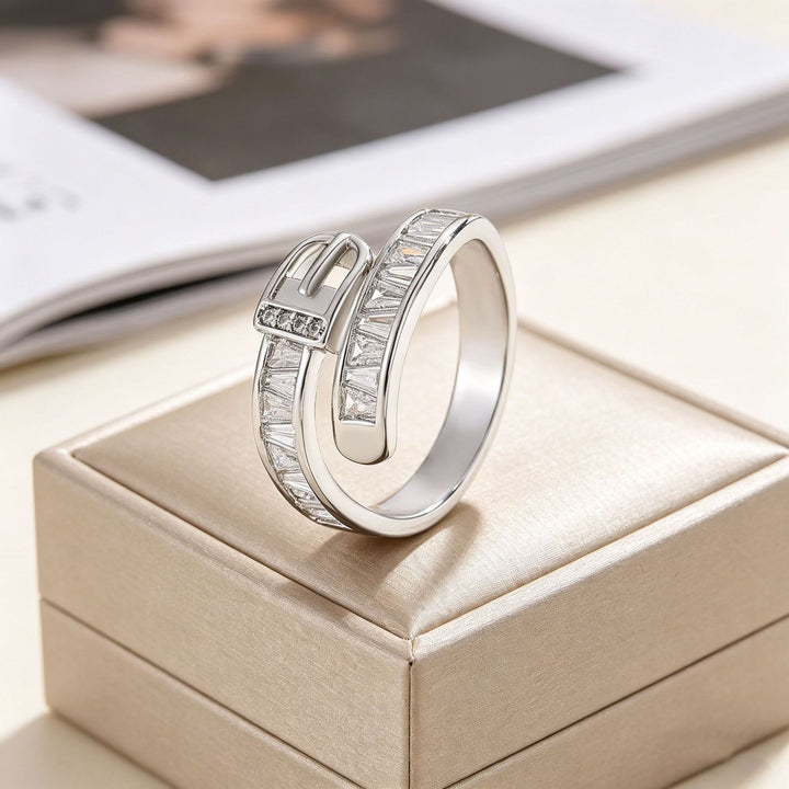 Buckle Diamond Ring