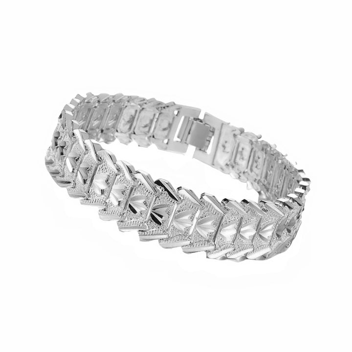 Watchband-Style Engraved Wide Bracelet (Light Luxury Business Personalized Bracelet)