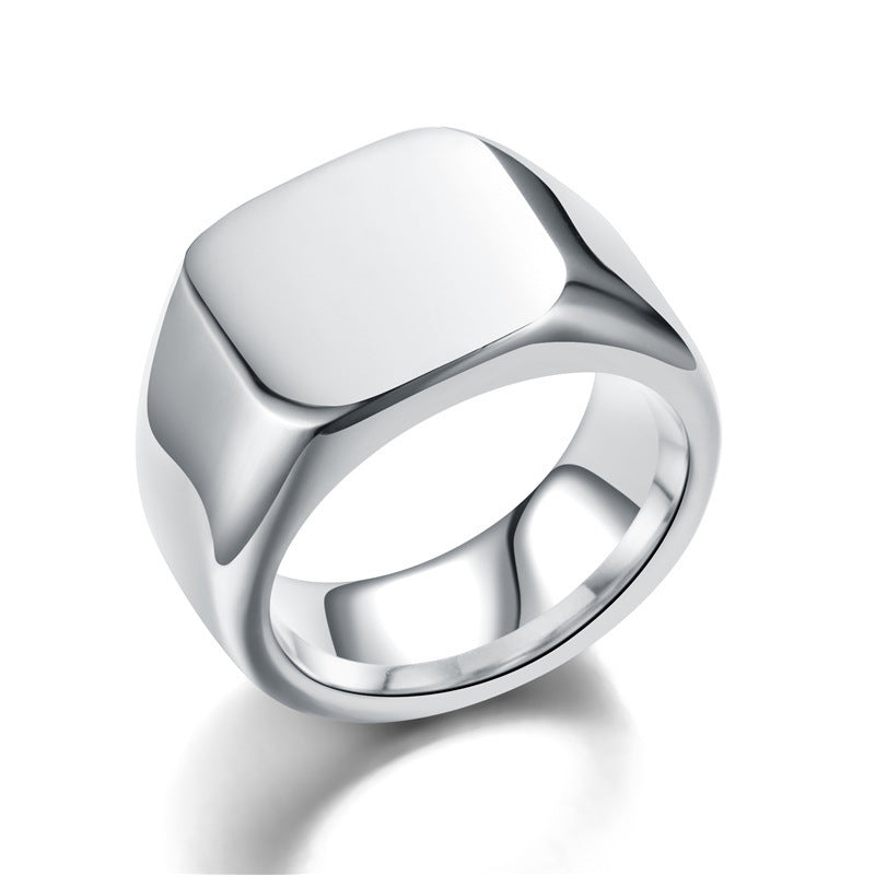 Minimalist Square Signet Ring (3 Colors Unisex Statement Band)