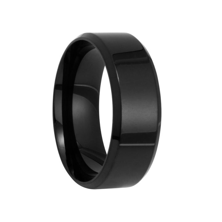 Multi-Color S925 Sivler Flat Band Ring (Unisex Minimalist Statement Band)